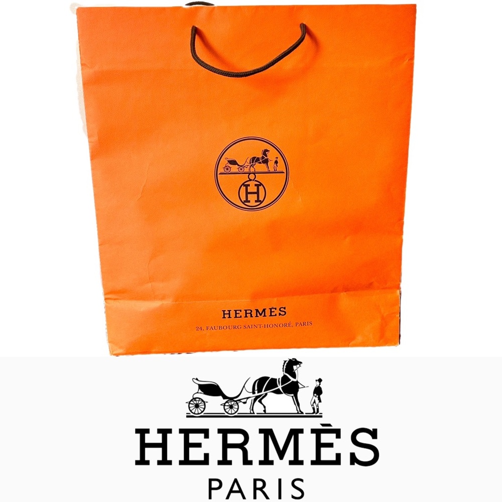 HERMES 18” x 16” Extra Large Shopping Bag